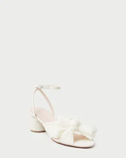 Dahlia Pearl Pleated Bow Heel
