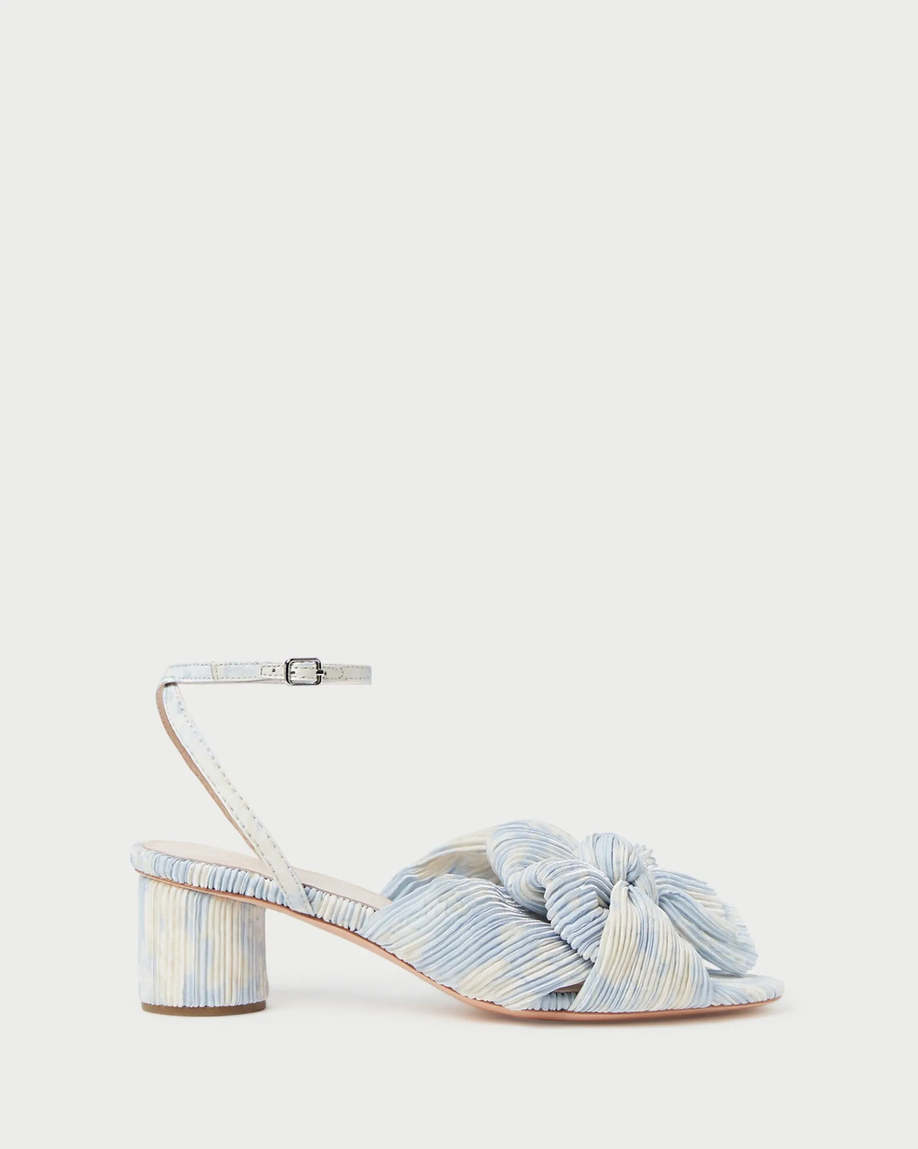 Dahlia Pearl Pleated Bow Heel