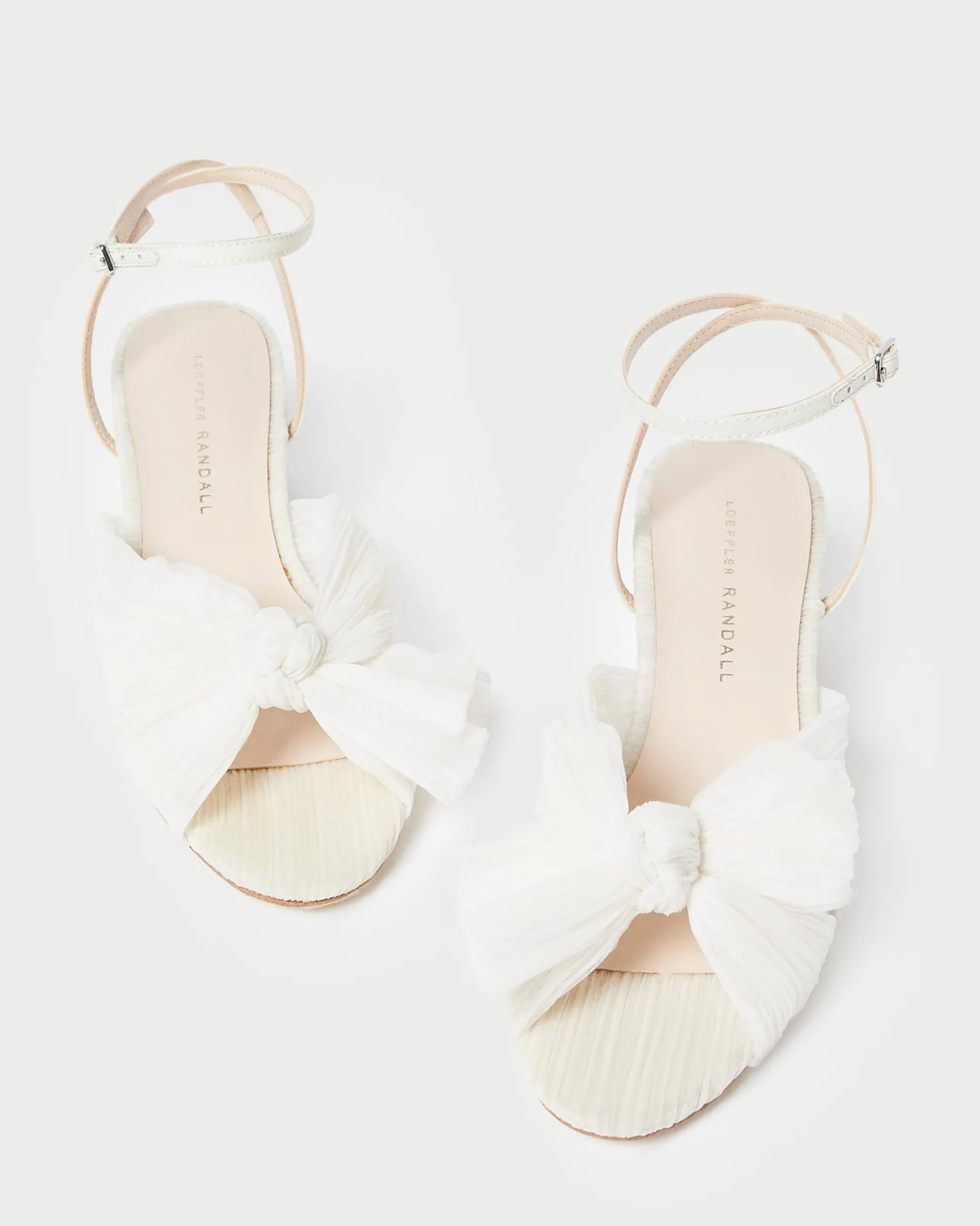 Dahlia Pearl Pleated Bow Heel