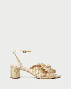 Dahlia Pearl Pleated Bow Heel