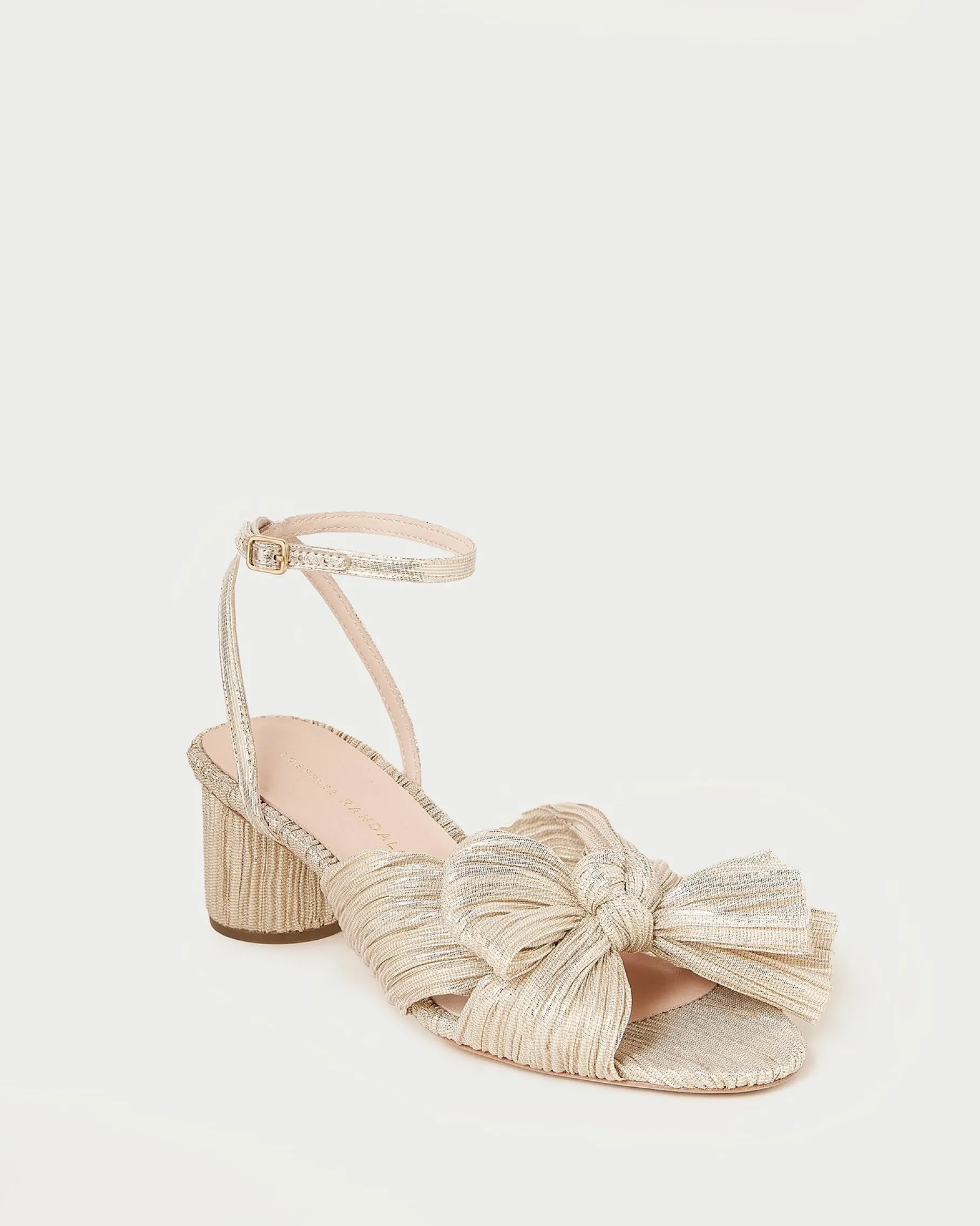 Dahlia Pearl Pleated Bow Heel