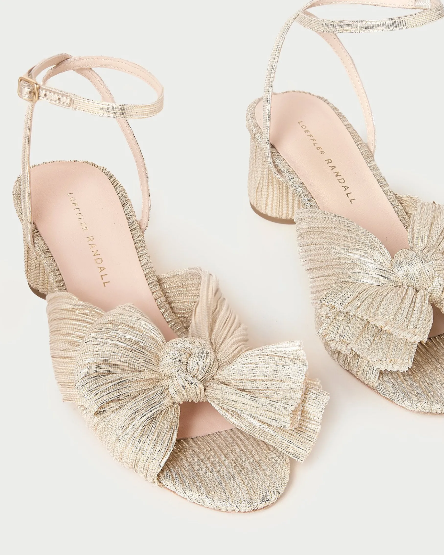 Dahlia Pearl Pleated Bow Heel