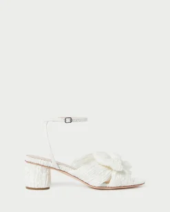 Dahlia Pearl Pleated Bow Heel