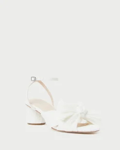 Dahlia Pearl Pleated Bow Heel