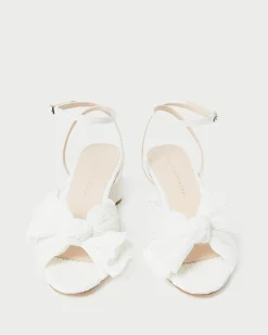 Dahlia Pearl Pleated Bow Heel