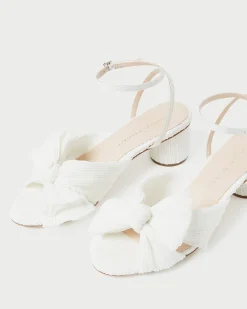 Dahlia Pearl Pleated Bow Heel