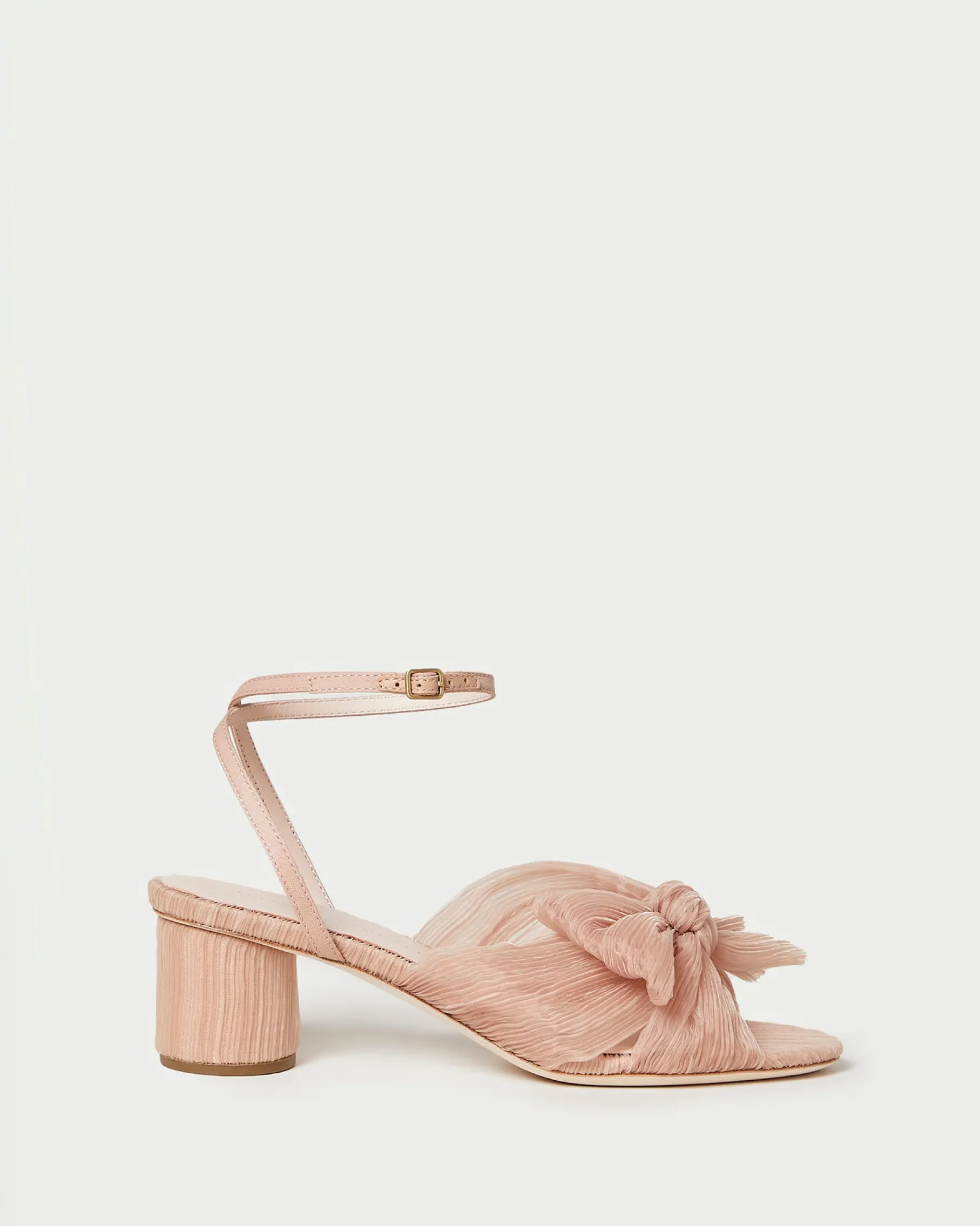 Dahlia Pearl Pleated Bow Heel