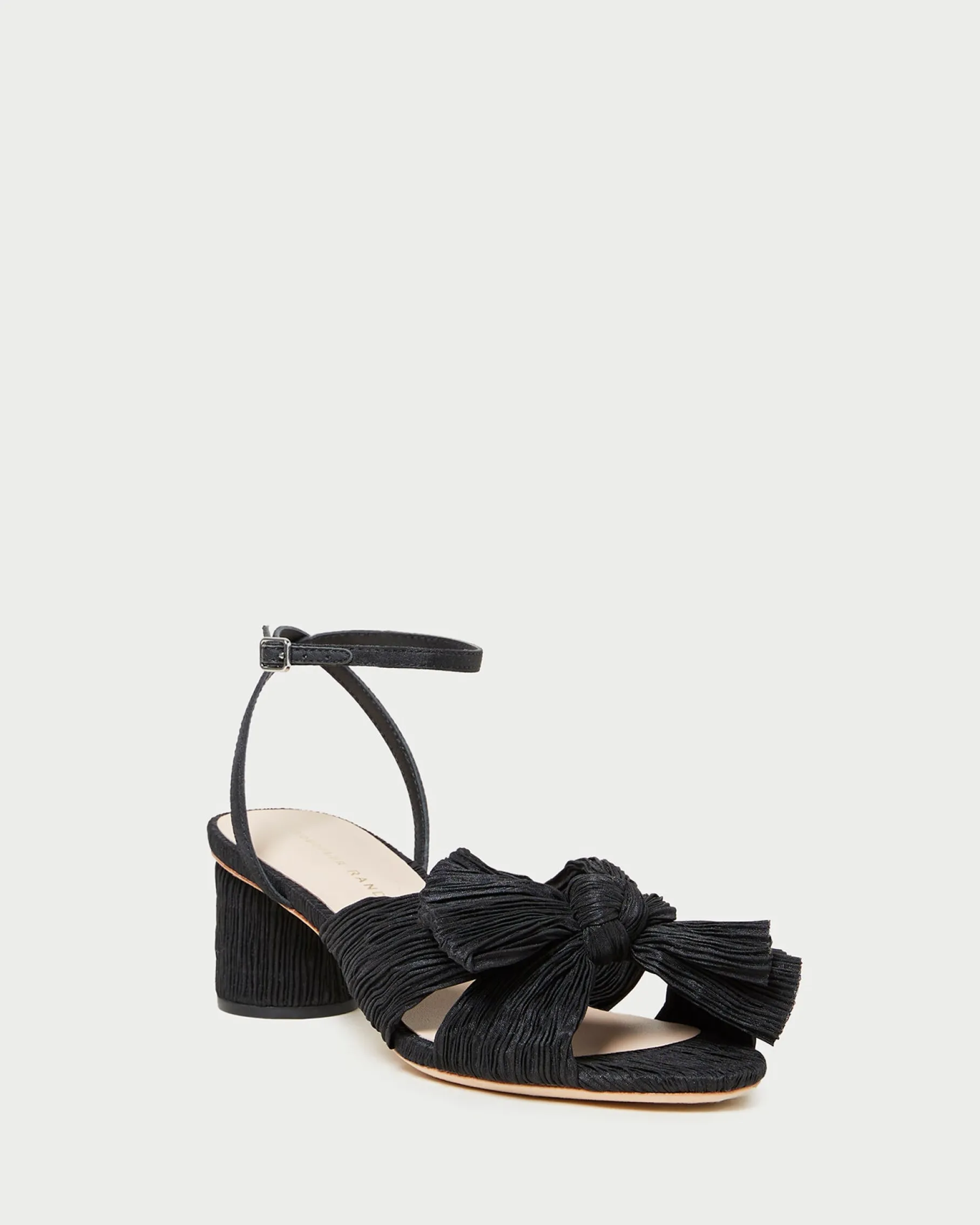 Dahlia Pearl Pleated Bow Heel
