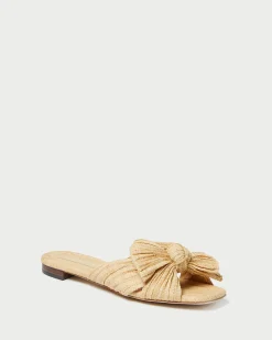 Daphne Champagne Bow Slide