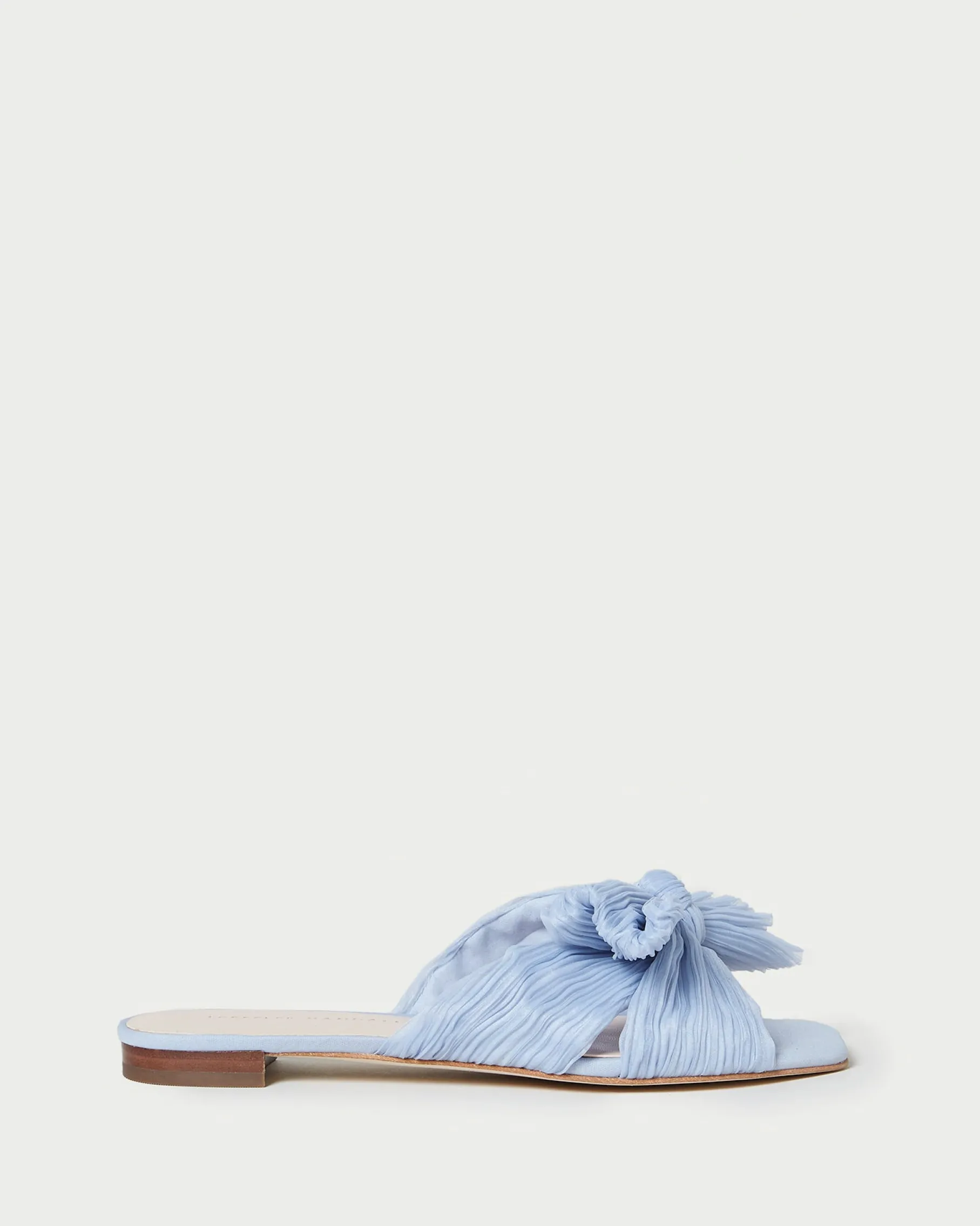 Daphne Gold Pleated Bow Slide