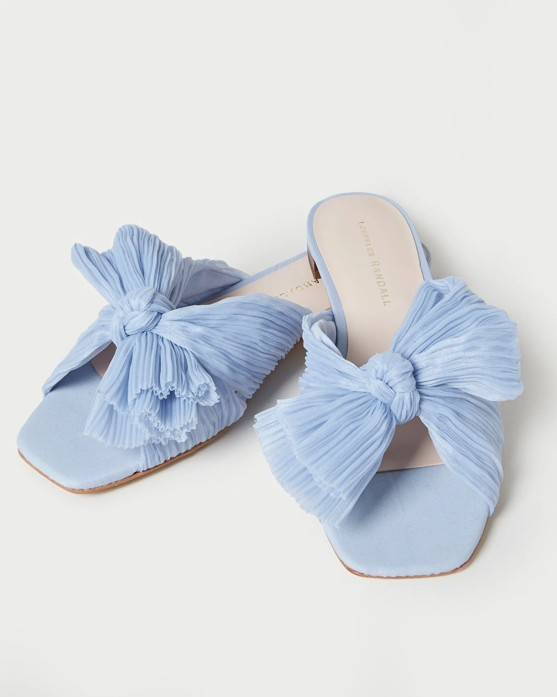 Daphne Gold Pleated Bow Slide