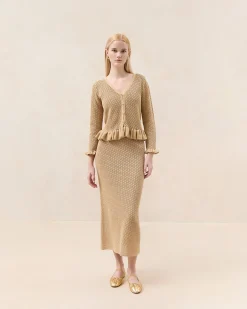Delia Butter Crochet Skirt