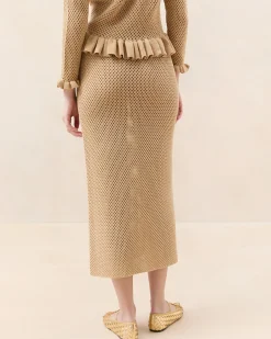 Delia Butter Crochet Skirt