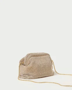 Doreen Gold Diamanté Frame Pouch