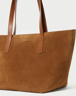 Easton Cacao Suede Medium Tote