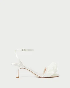 Elena Pearl Pleated Ruffle Sandal
