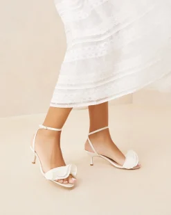 Elena Pearl Pleated Ruffle Sandal