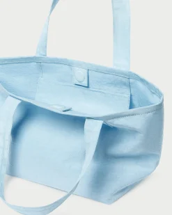Ellis Green Stripe Packable Tote