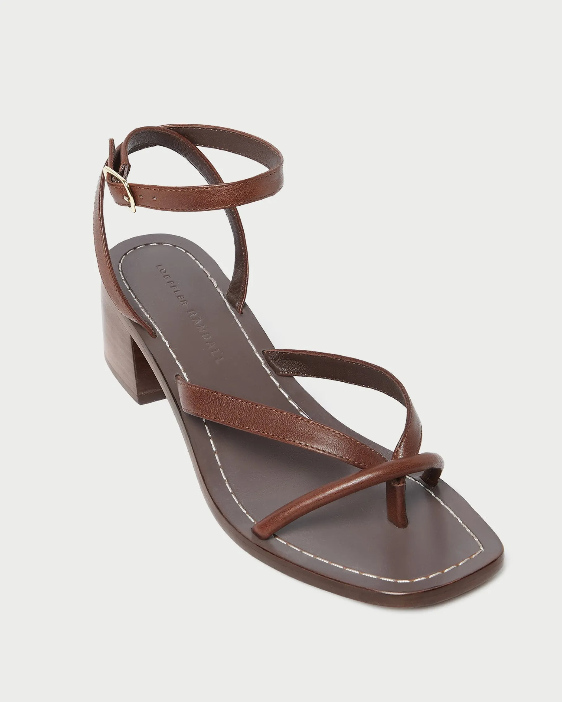Eloise Black Leather Heeled Sandal