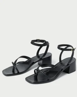 Eloise Espresso Leather Heeled Sandal