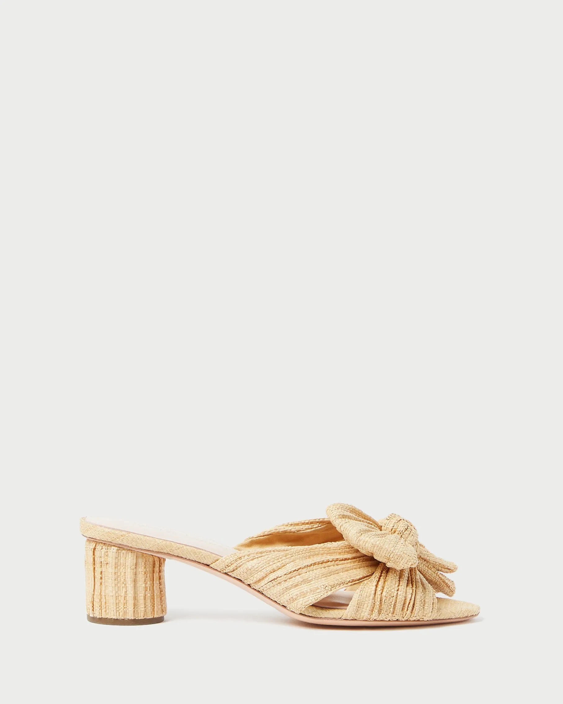 Emilia Black Pleated Bow Heel