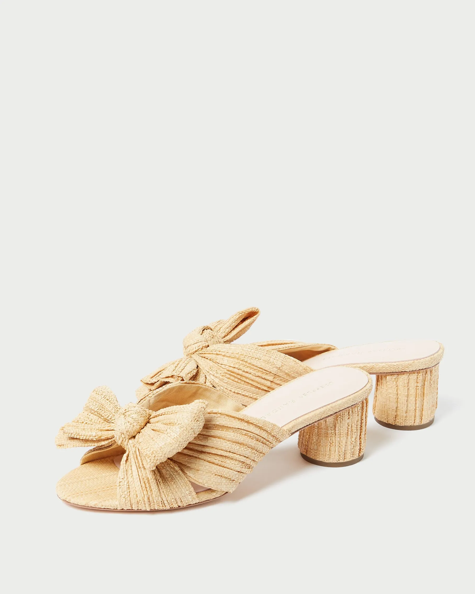 Emilia Black Pleated Bow Heel