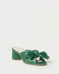 Emilia Black Pleated Bow Heel