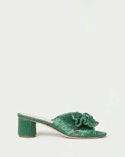 Emilia Black Pleated Bow Heel