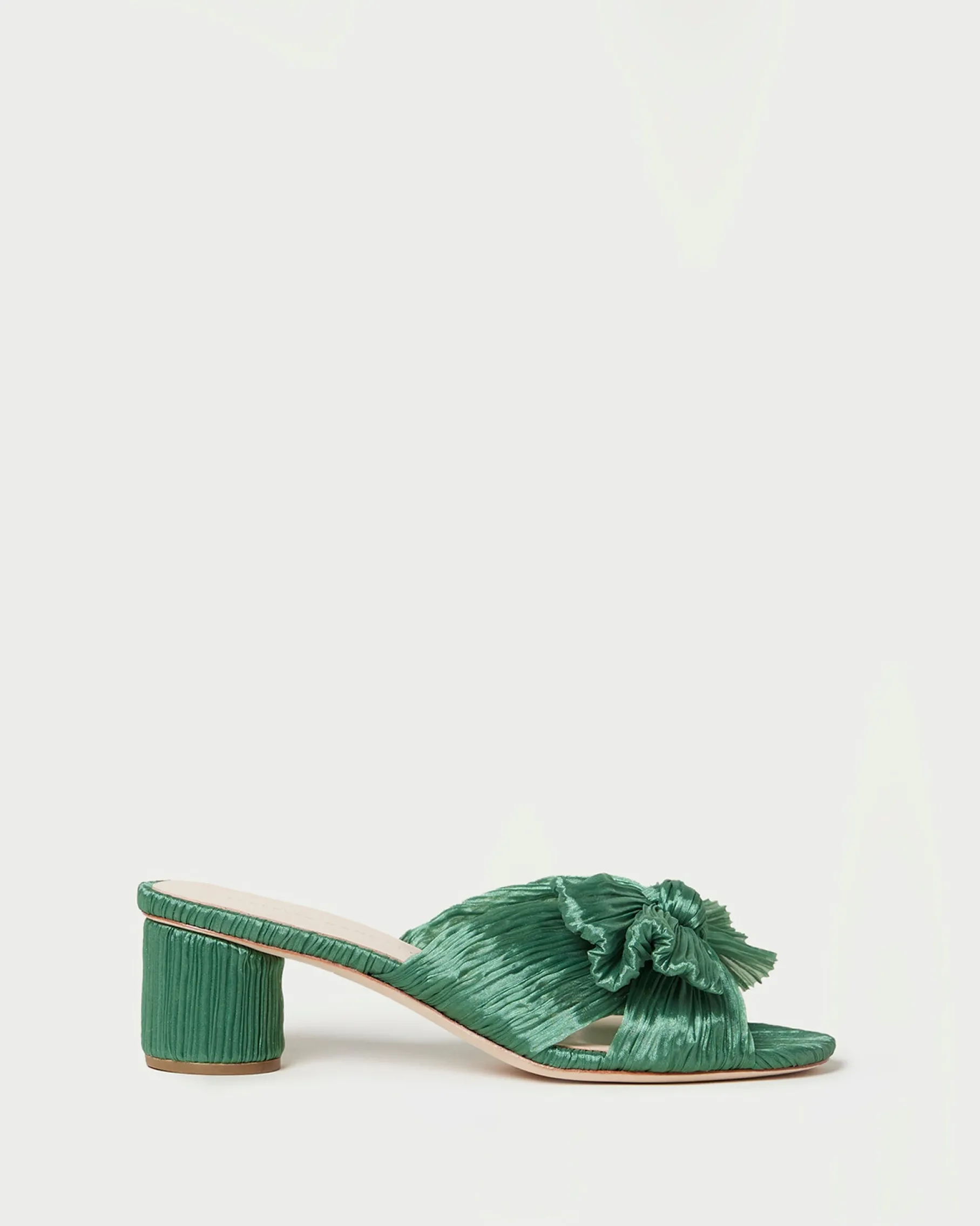 Emilia Black Pleated Bow Heel