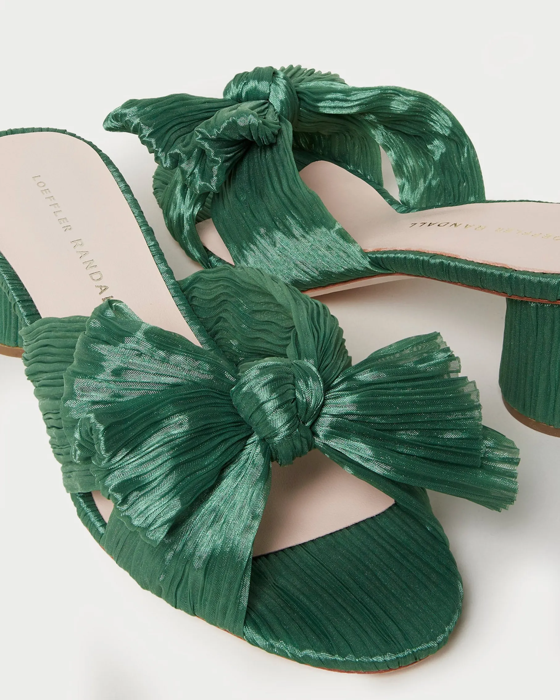 Emilia Black Pleated Bow Heel