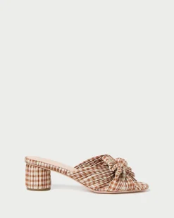 Emilia Black Pleated Bow Heel