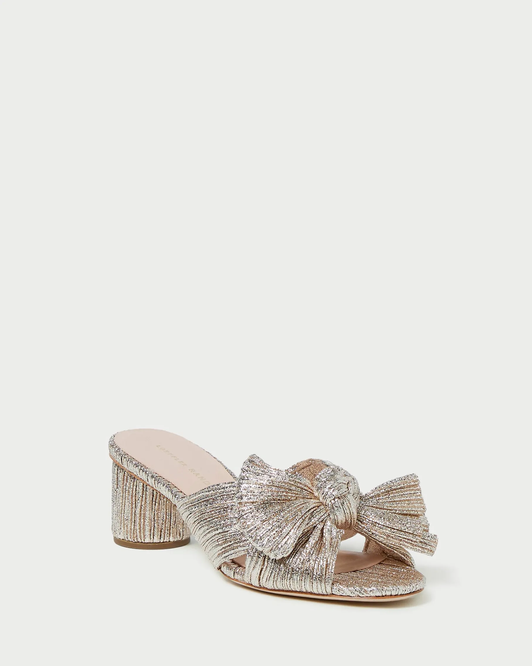 Emilia Black Pleated Bow Heel