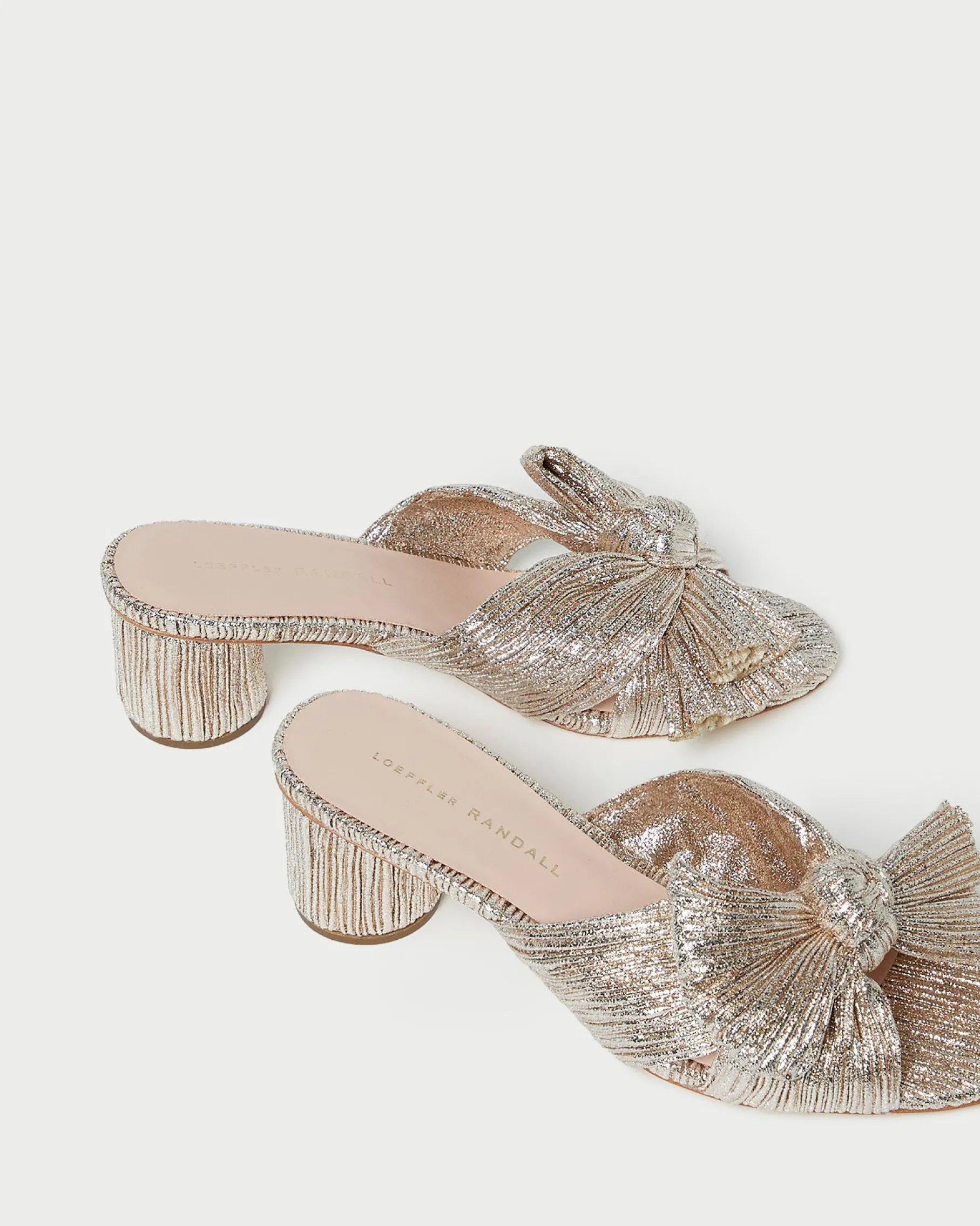 Emilia Black Pleated Bow Heel