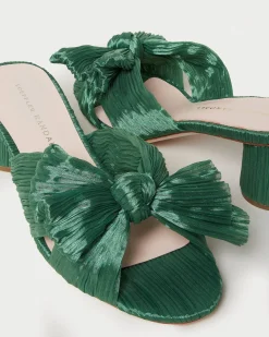 Emilia Brown Gingham Bow Heel