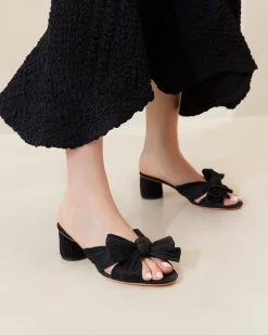 Emilia Brown Gingham Bow Heel