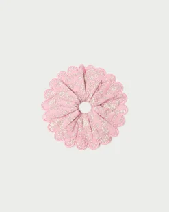 Frankie Pink Floral Scallop Scrunchie