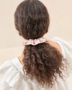 Frankie Pink Floral Scallop Scrunchie