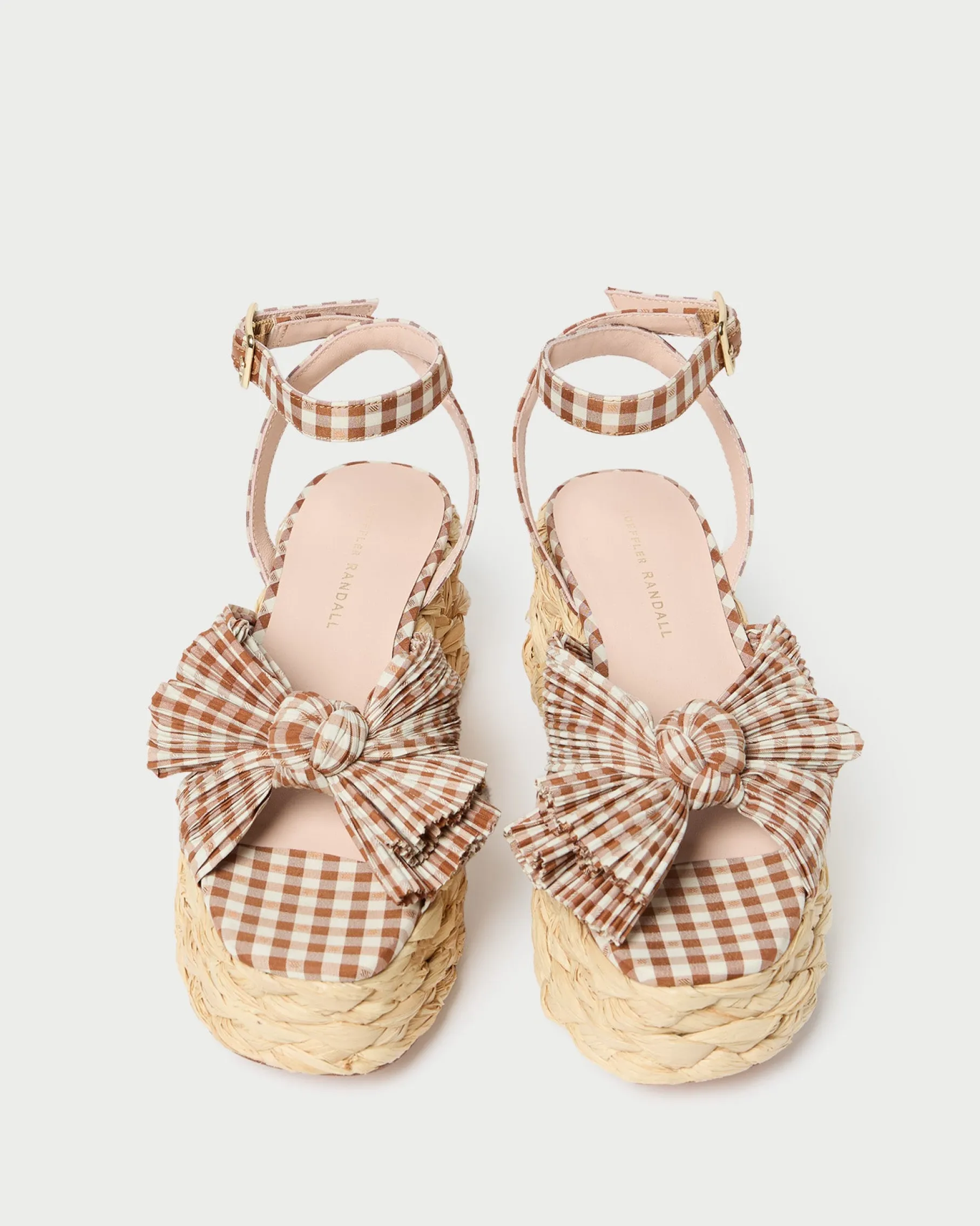 Gaby Brown Gingham Bow Espadrille