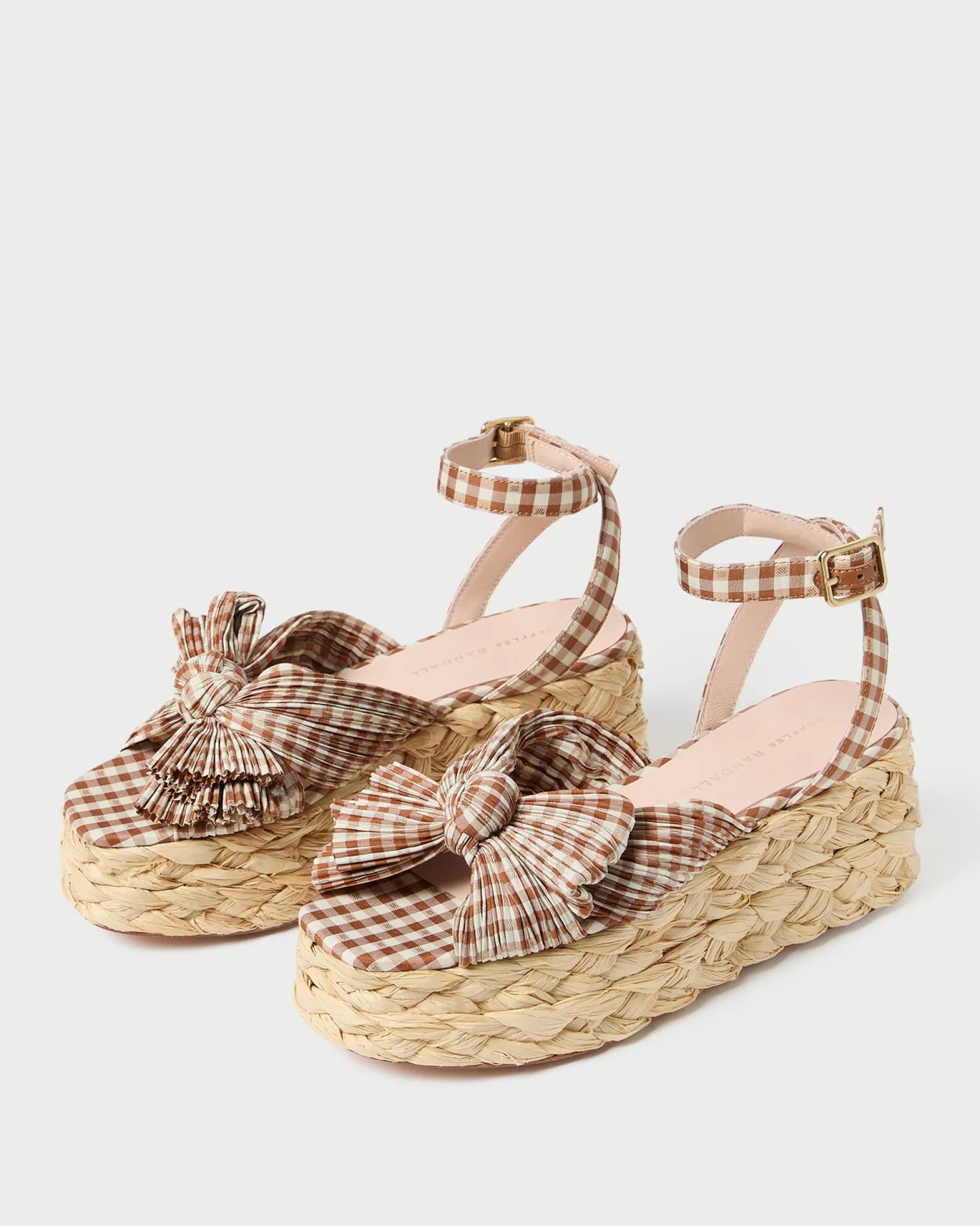 Gaby Natural Pleated Bow Espadrille