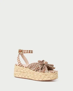 Gaby White Pleated Bow Espadrille