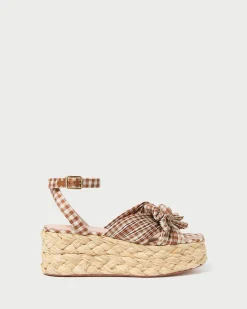 Gaby White Pleated Bow Espadrille