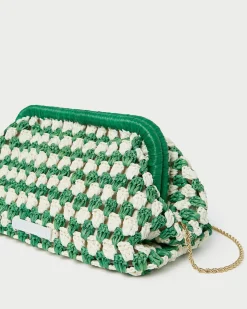 Glenda Green/Cream Crochet Clutch