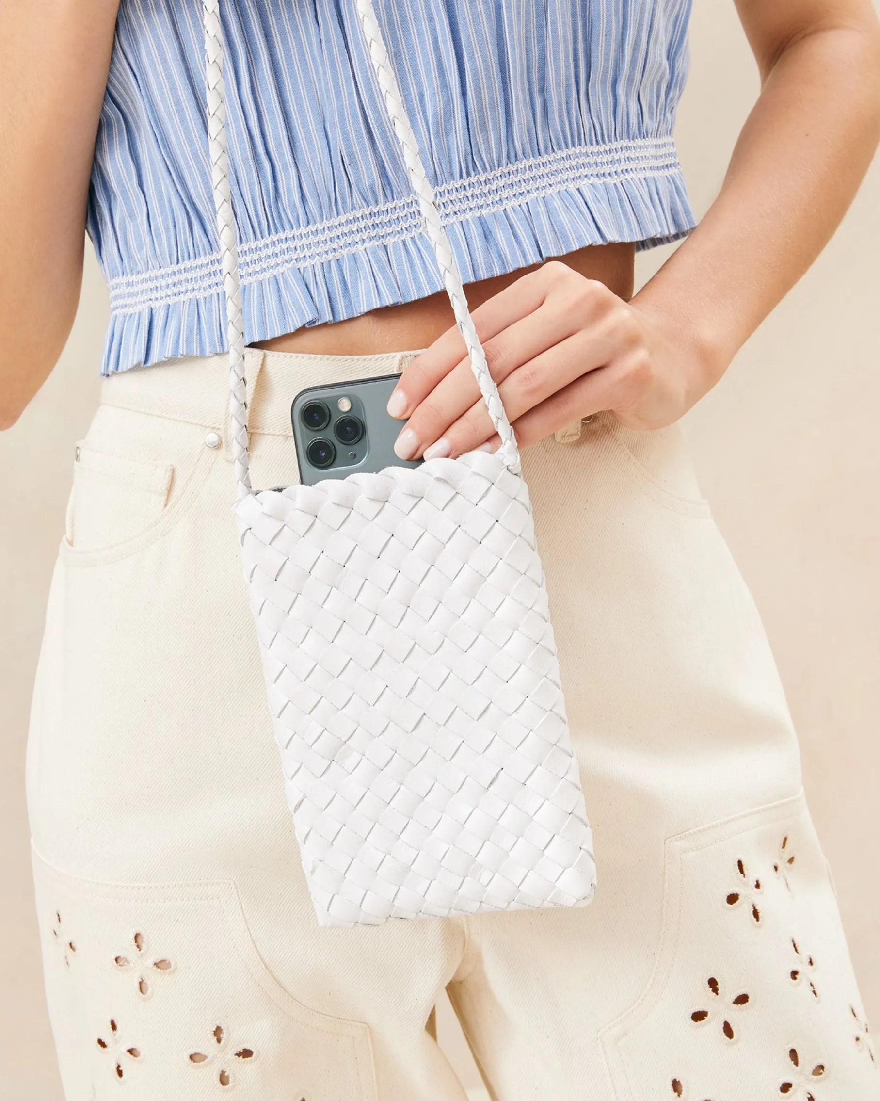 Grace Desert Sand Woven Crossbody