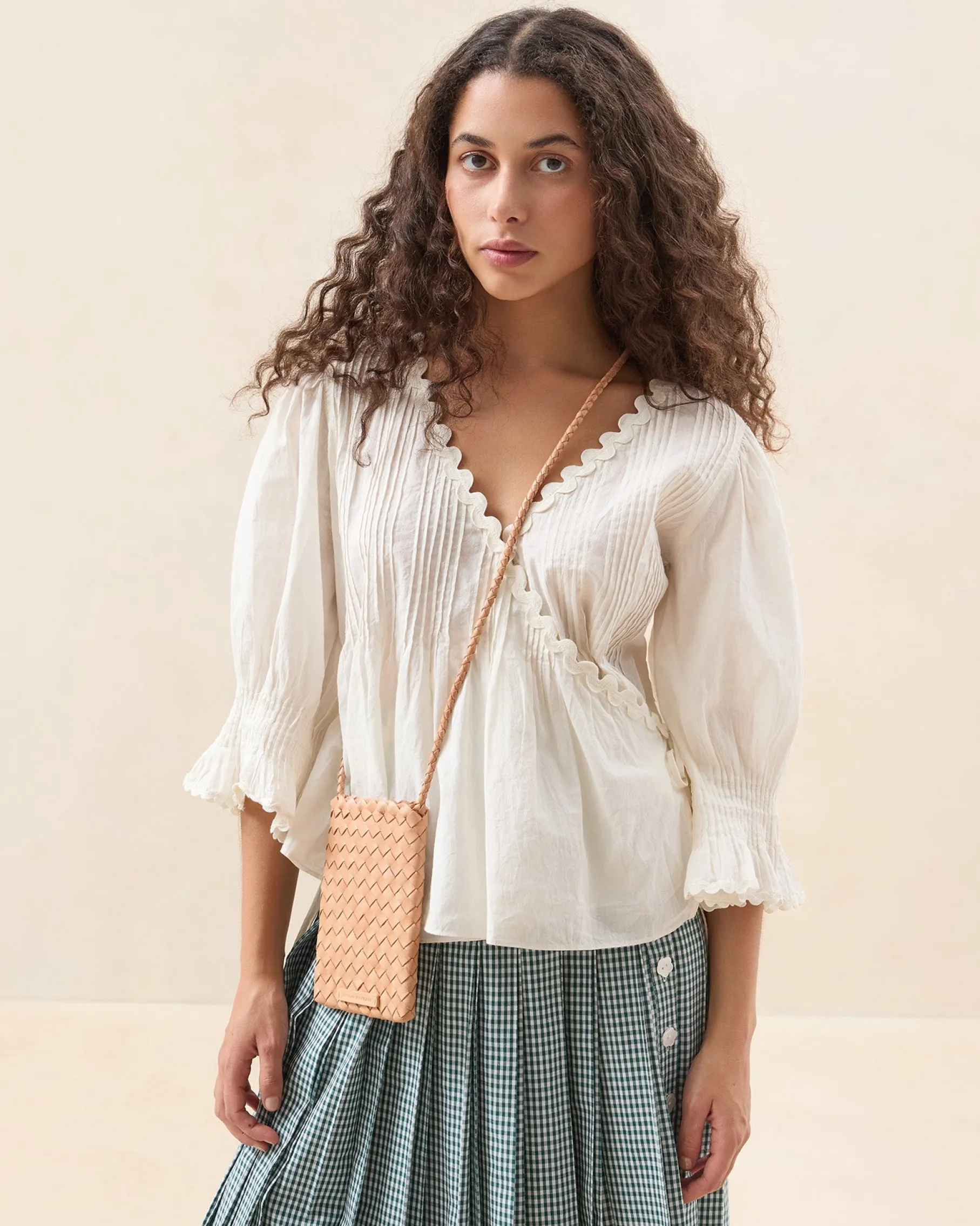 Grace Desert Sand Woven Crossbody