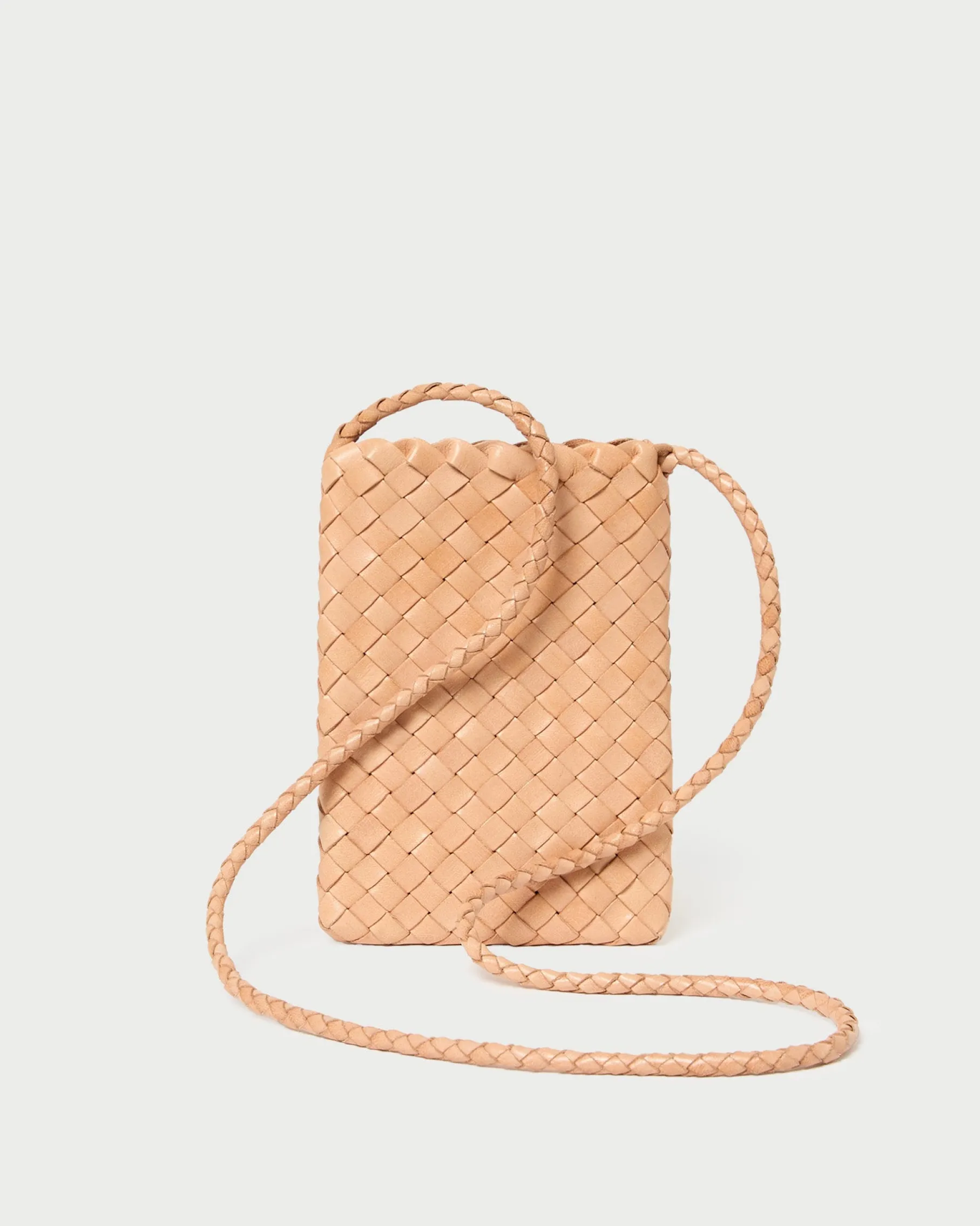Grace White Woven Crossbody
