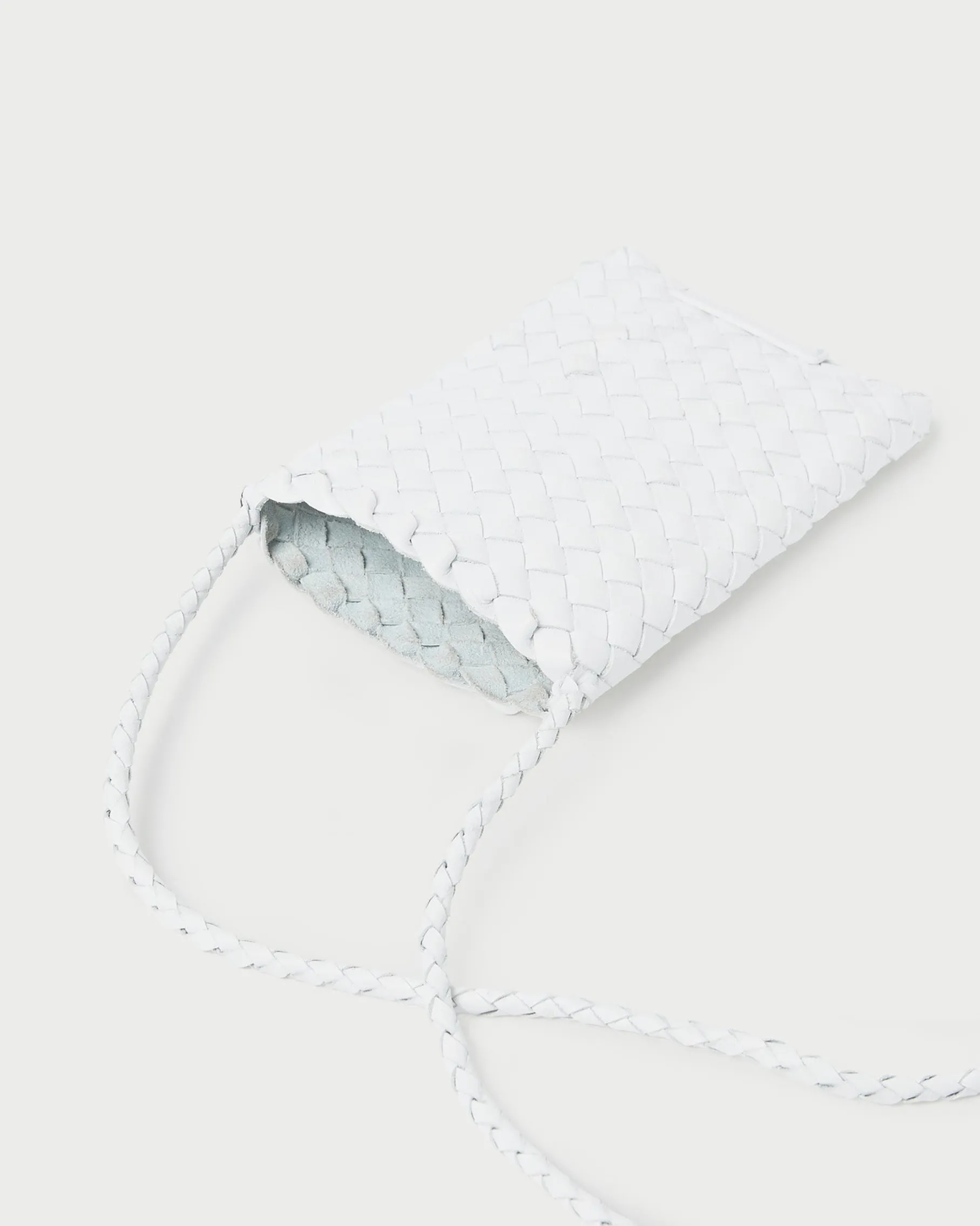 Grace White Woven Crossbody