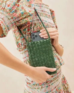 Grace White Woven Crossbody