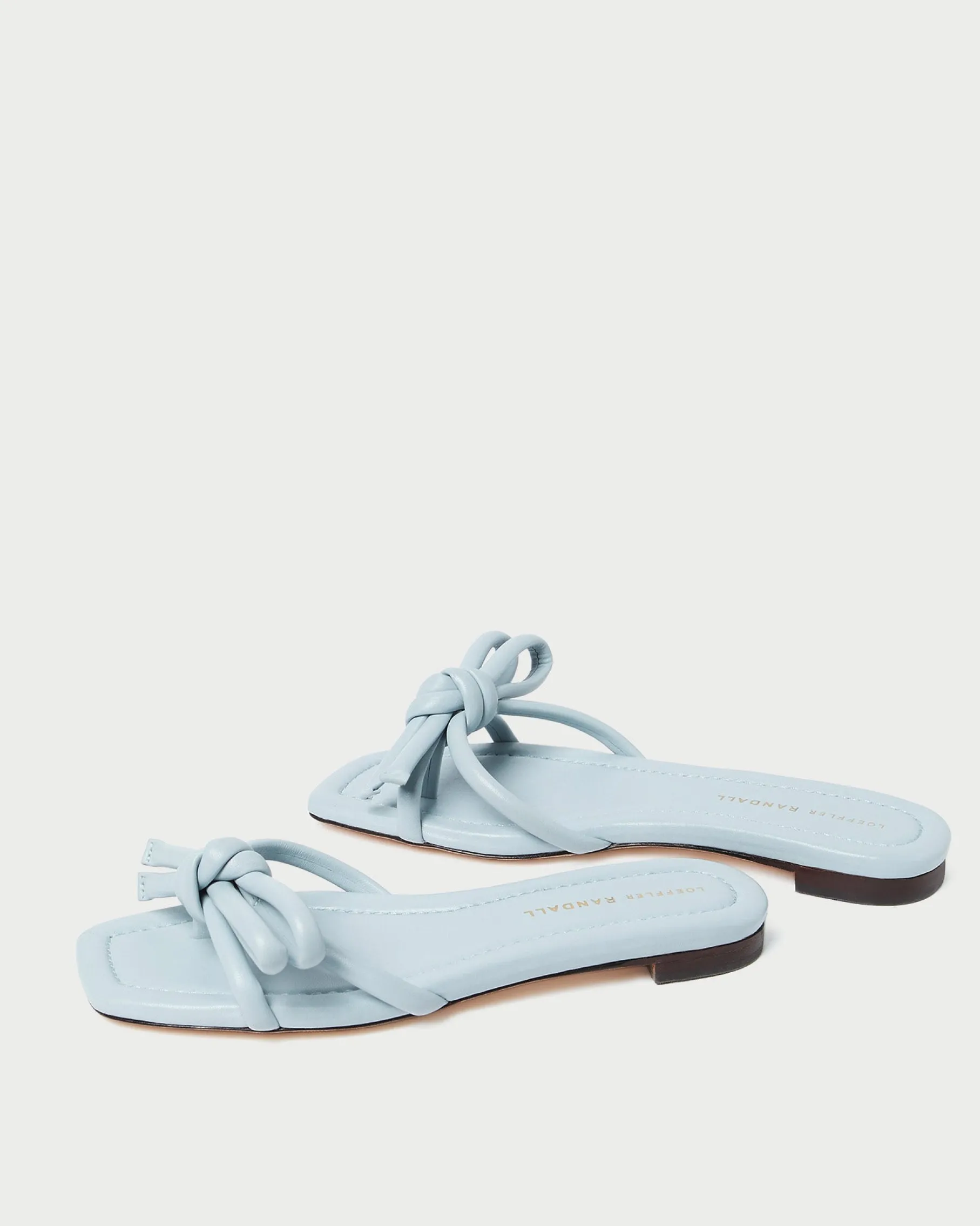 Hadley Blue Leather Bow Sandal