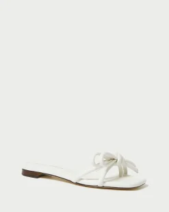 Hadley White Bow Sandal