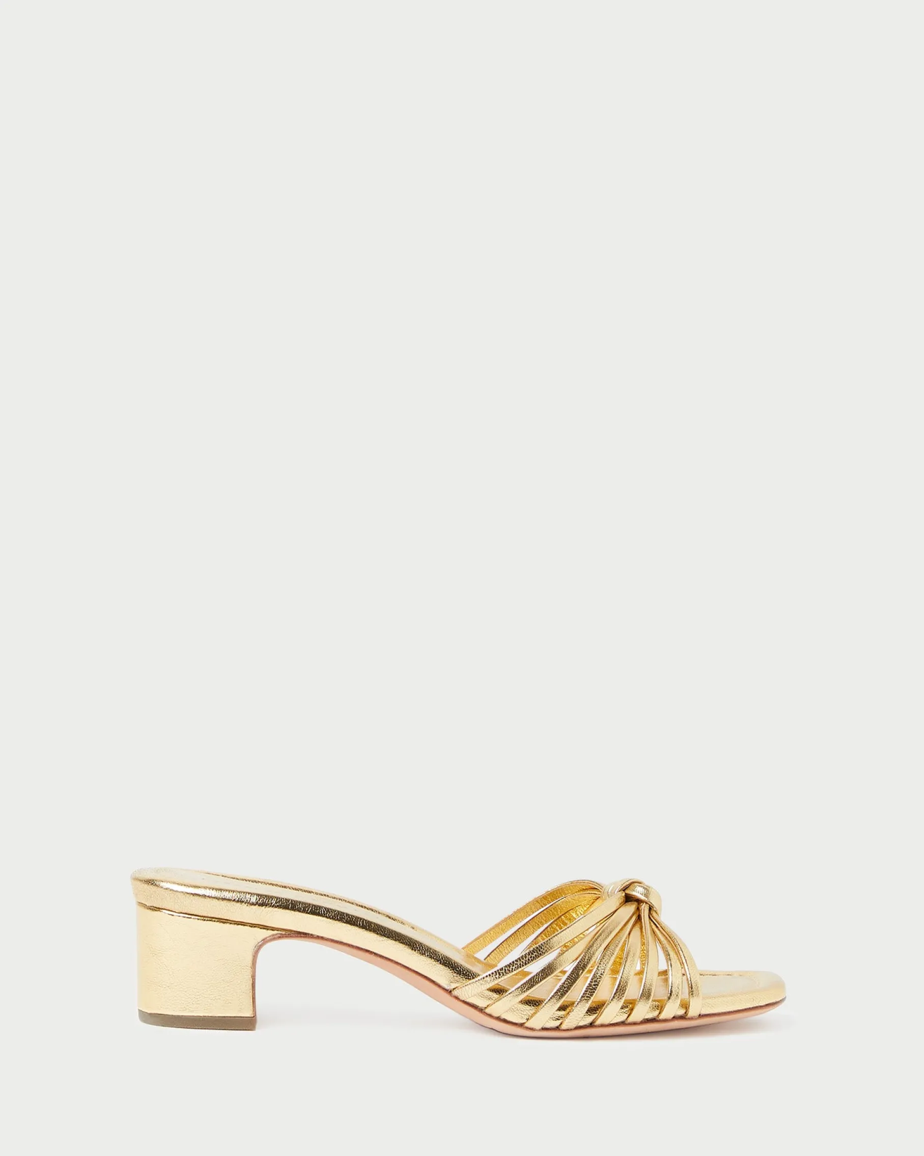 Hazel Pink Leather Knot Mule